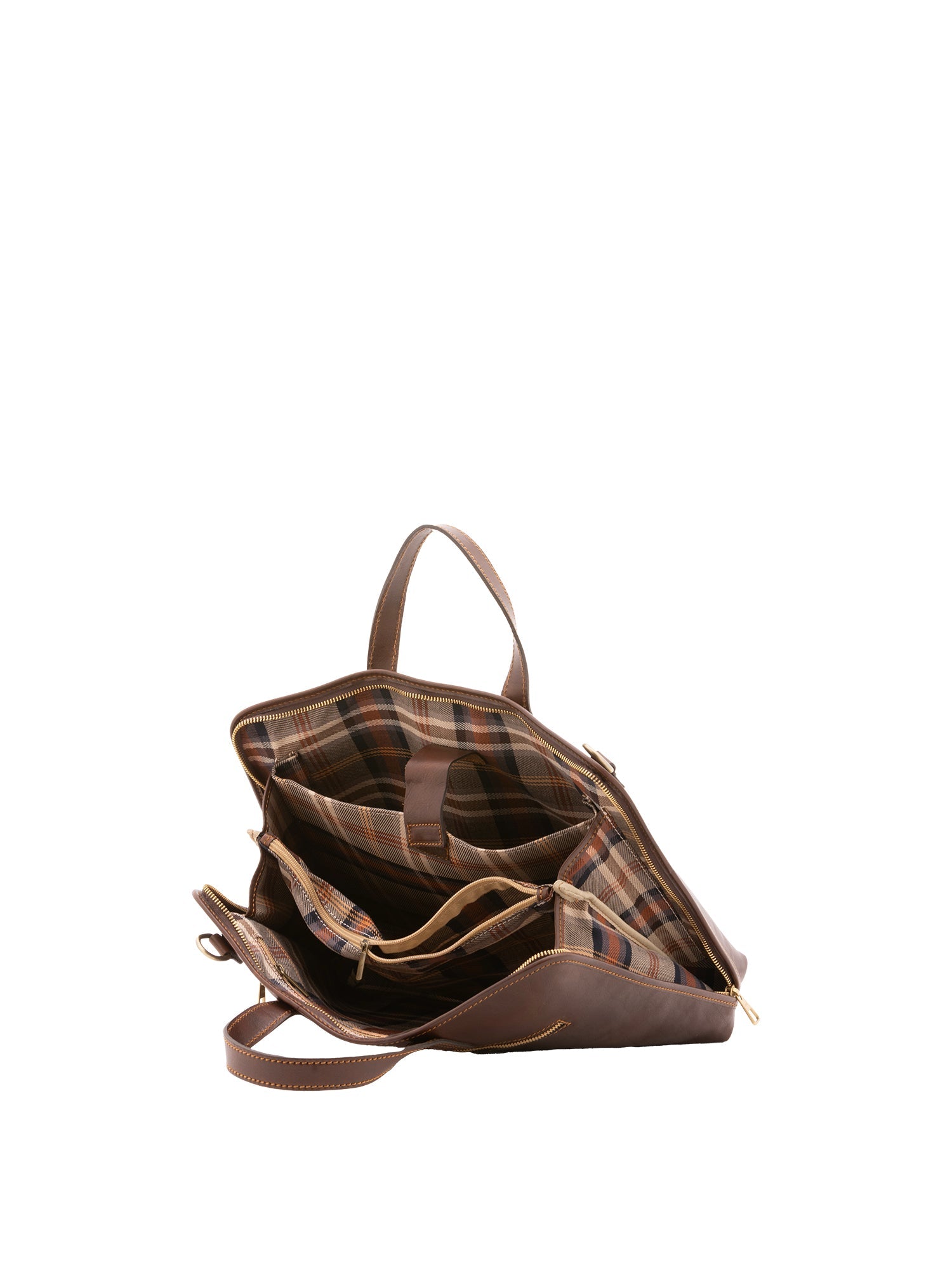 Unisex Handbag In Genuine Leather Made in Italy 40x30x5 cm