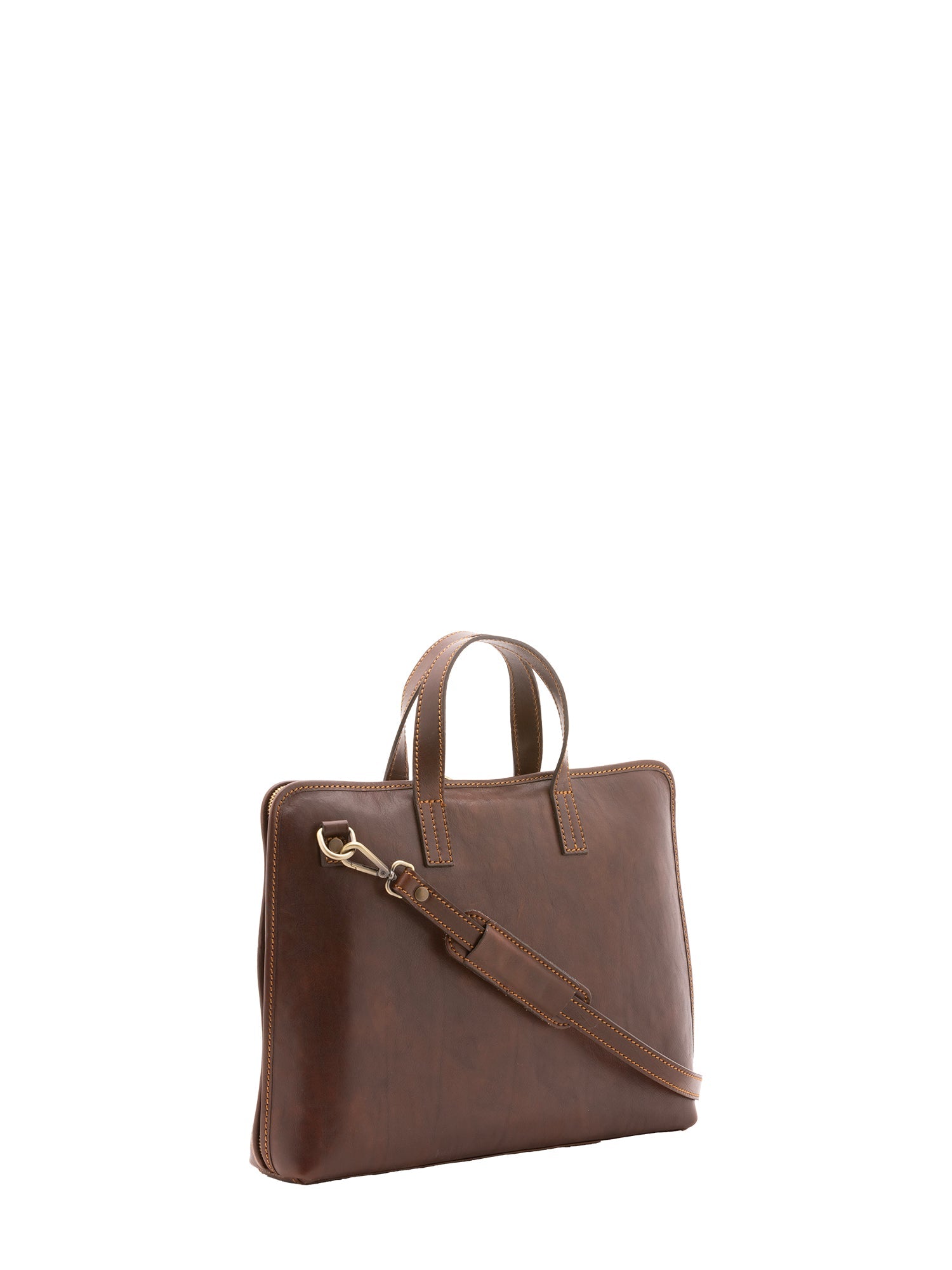 Unisex Handbag In Genuine Leather Made in Italy 40x30x5 cm