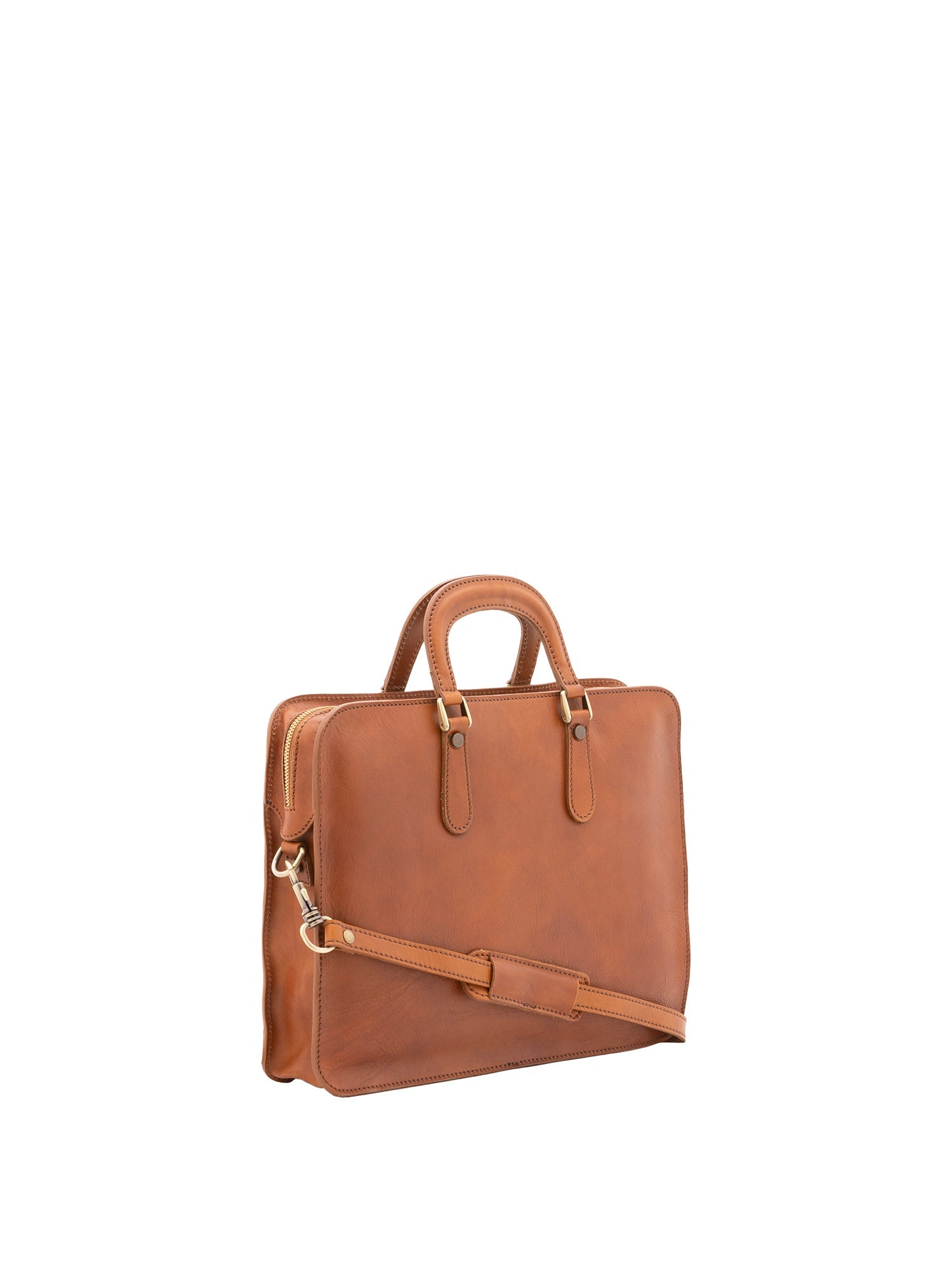 Unisex Handbag In Genuine Leather Made in Italy 40x30x8 cm