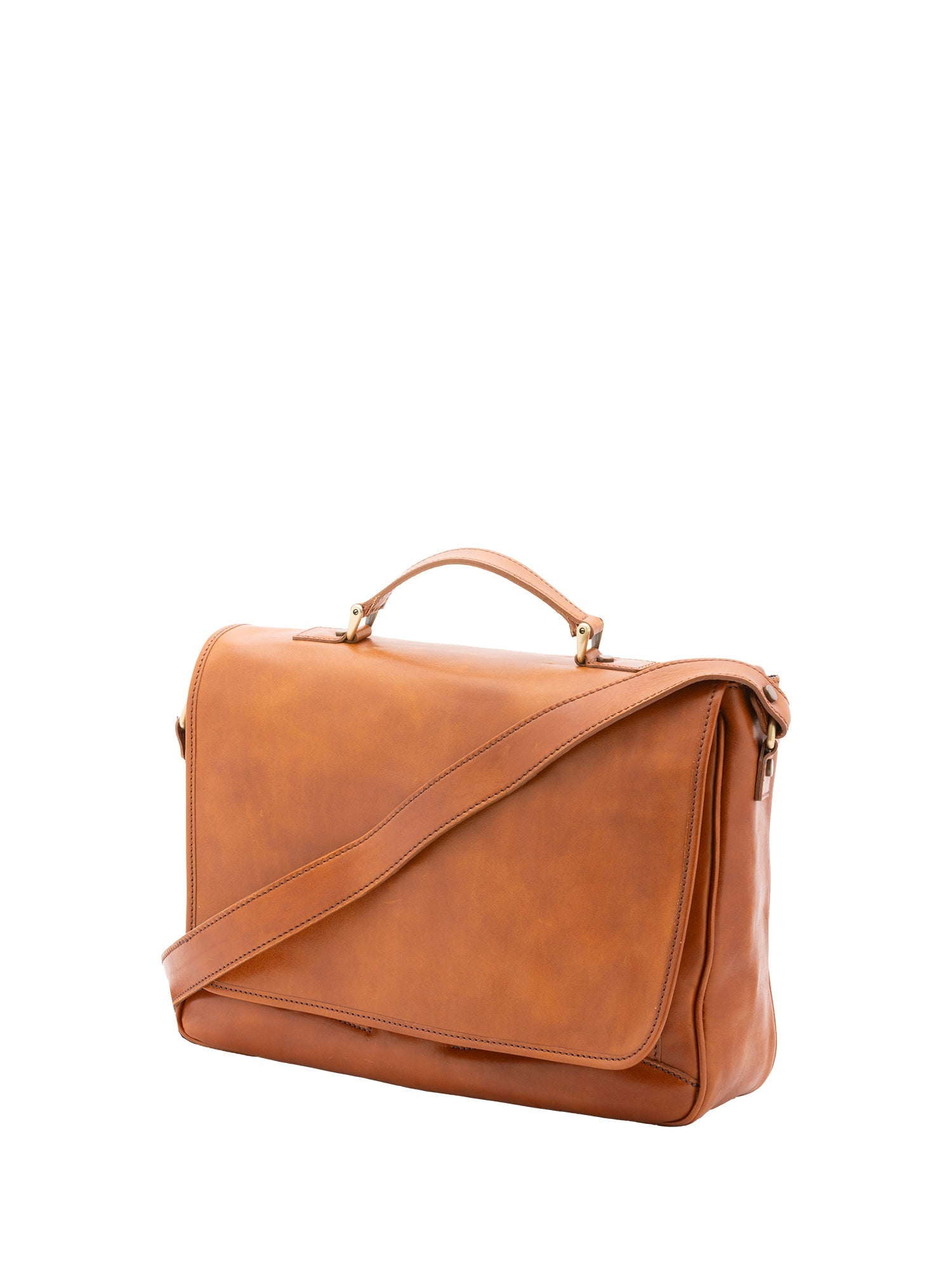 Unisex Handbag In Genuine Leather Made in Italy 40x30x9 cm