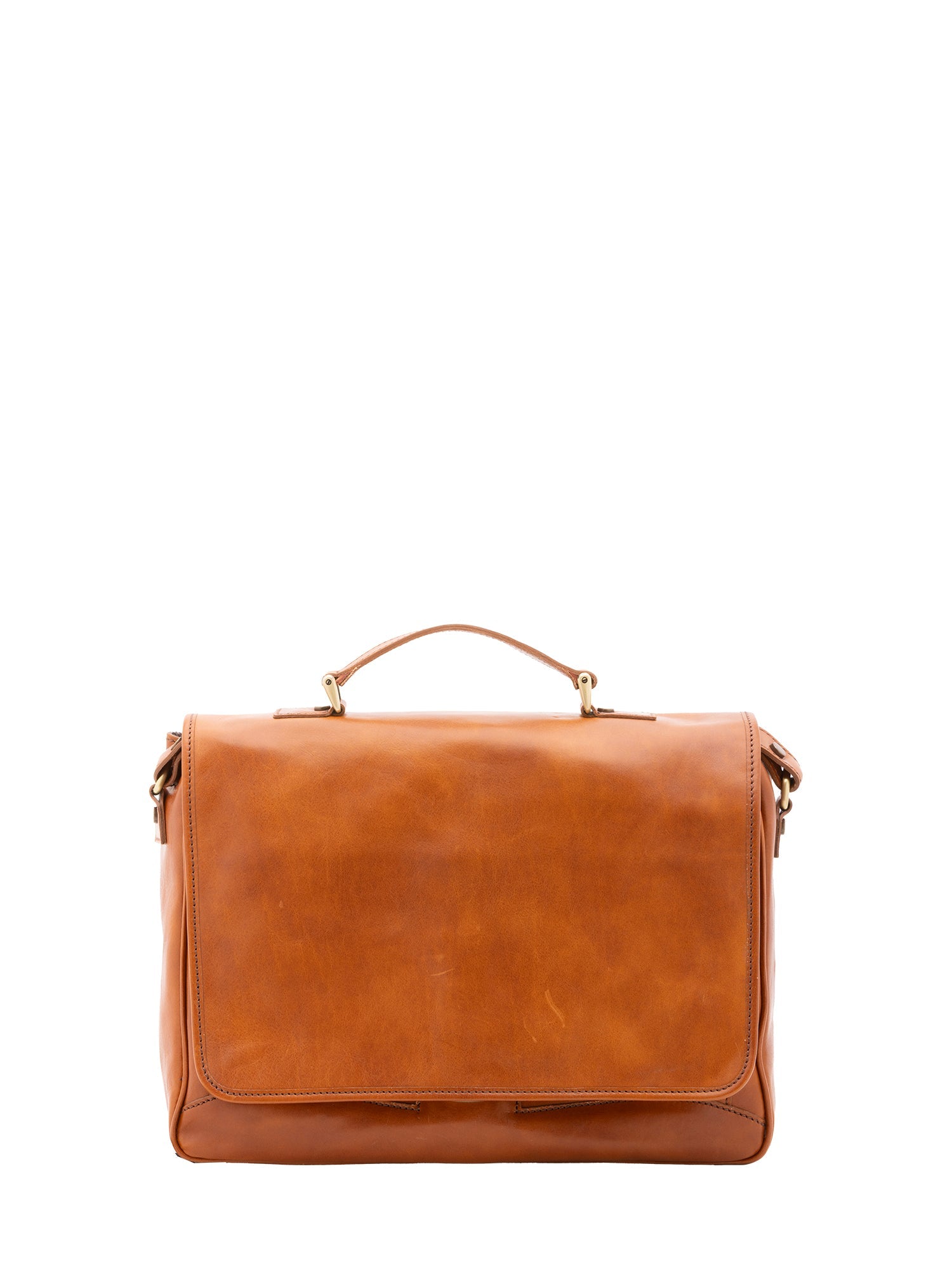 Unisex Handbag In Genuine Leather Made in Italy 40x30x9 cm