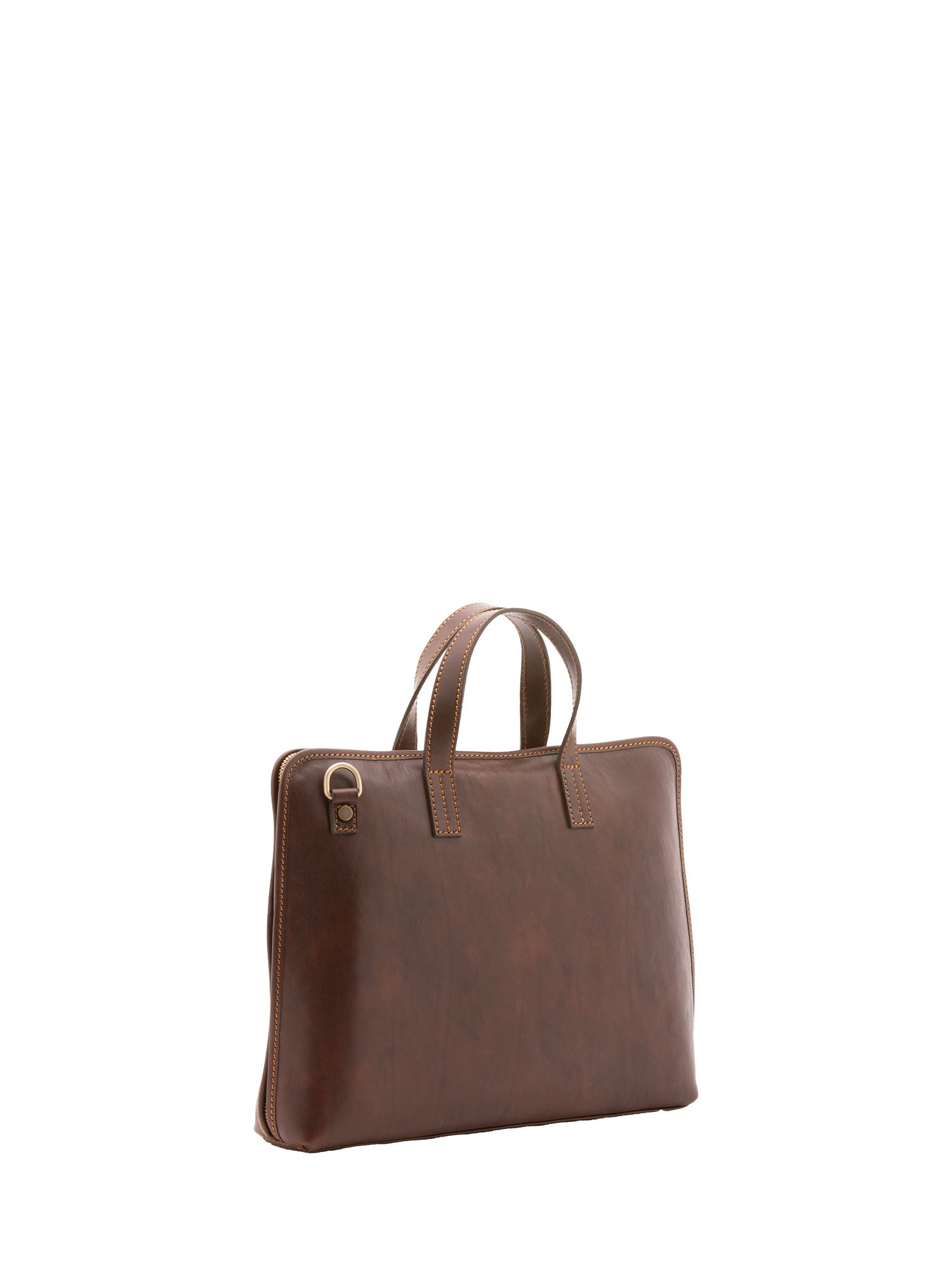 Unisex Handbag In Genuine Leather Made in Italy 40x30x5 cm